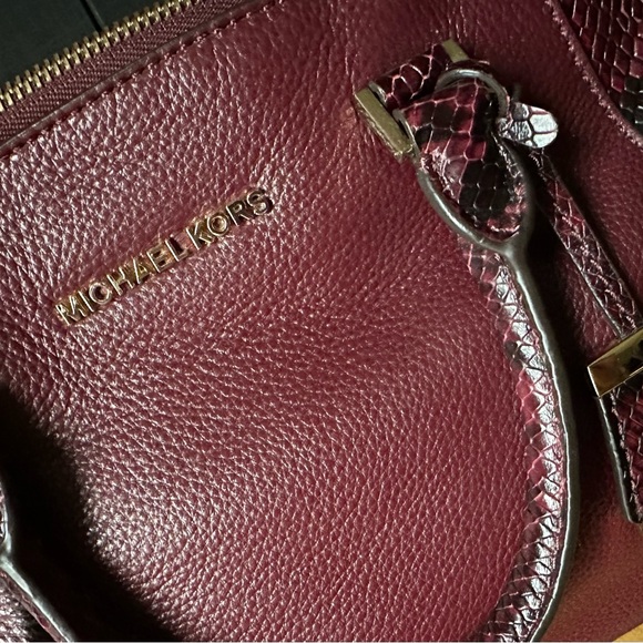 Michael Kors Burgundy and Multicolor Satchel - Picture 5 of 5